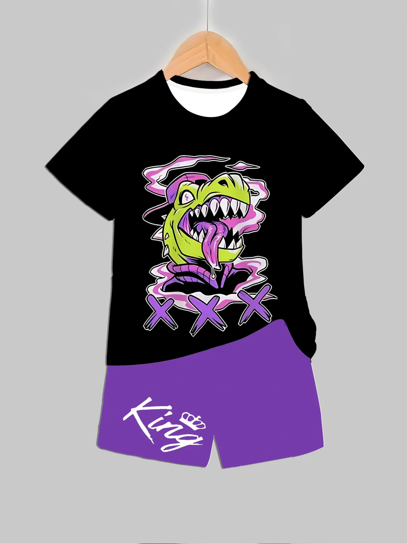 Baby Clothing In Summer - Nieuwe dinosaurus bedrukte outfits tops +