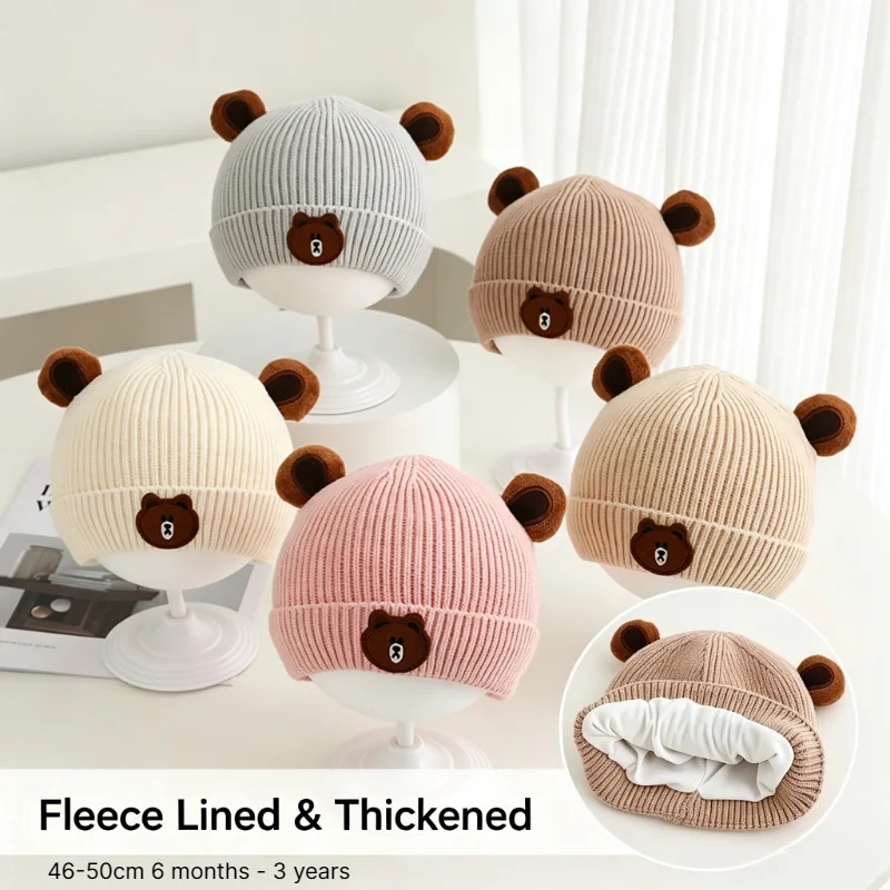 Baby Hat Beanie - Babywintermuts 46-50cm 6 maanden - 3