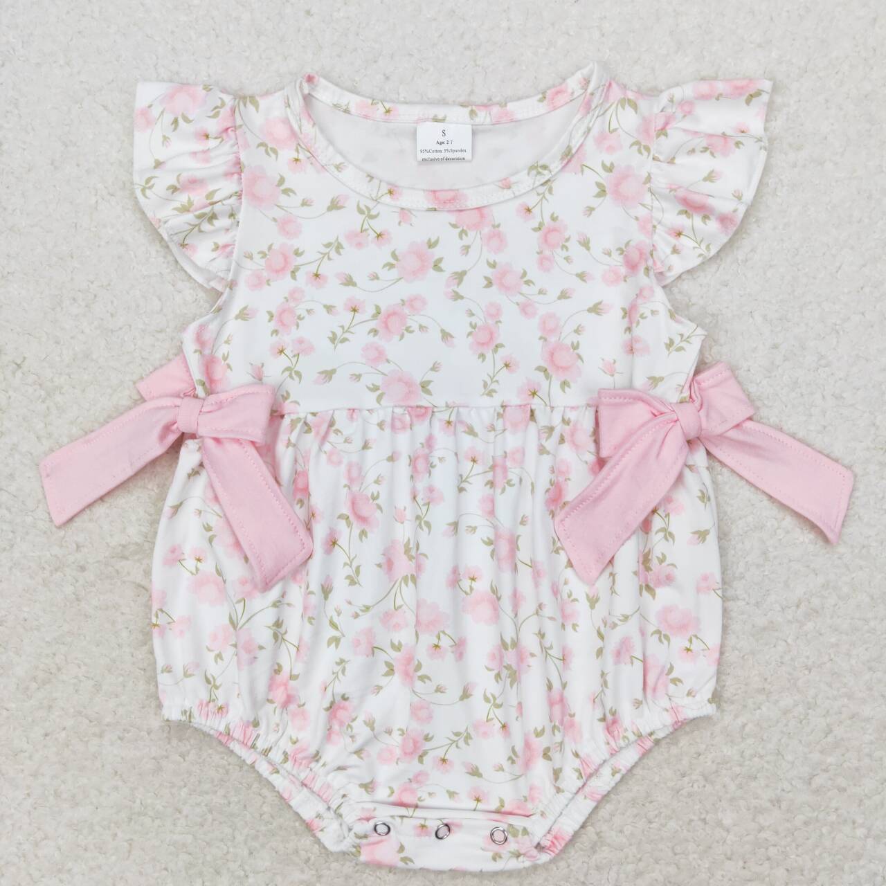 Baby Clothing Sale - Baby Meisjes Roze Bloemen Rompertjes Kleding