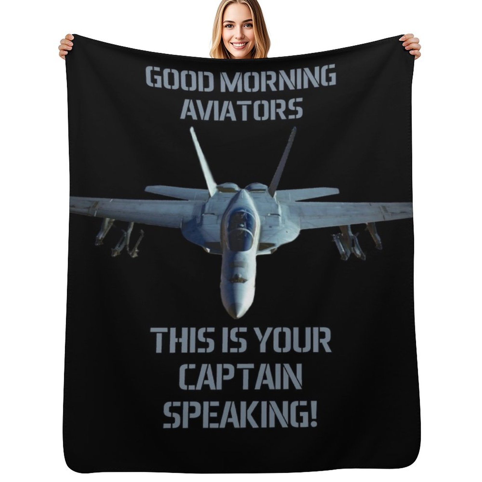 Fleece Sleep Bag - F-18 Super Hornet Goedemorgen piloten, dit