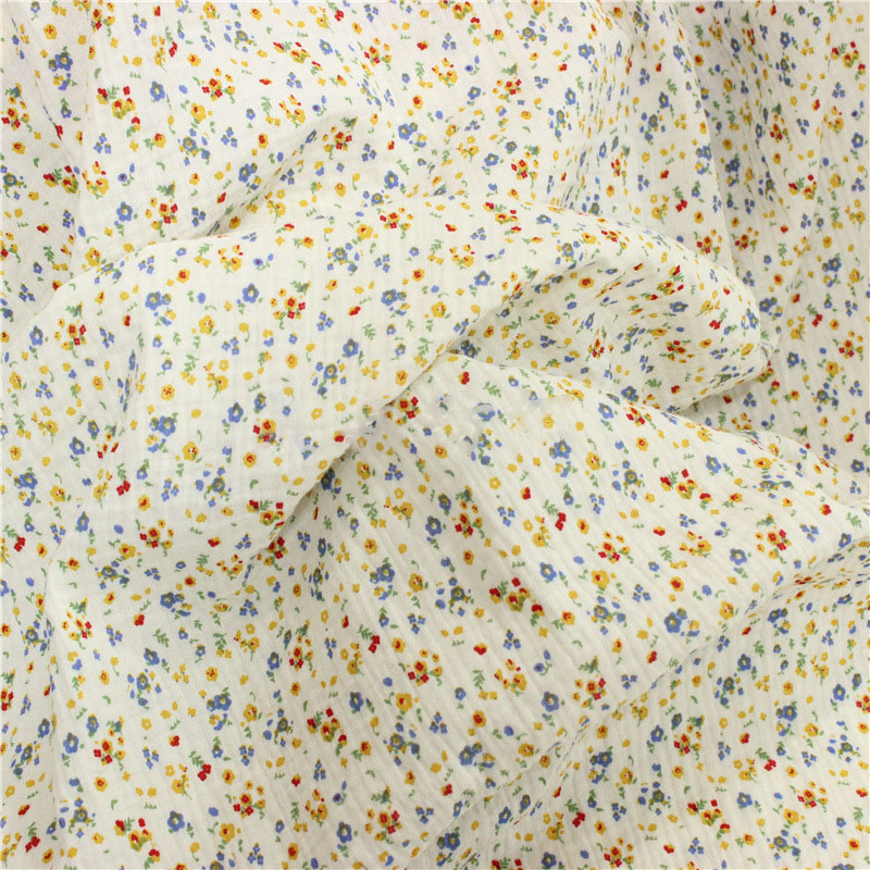Bloemenprint Katoenen Crêpe St - Baby Clothing Sewing recensie en prijs