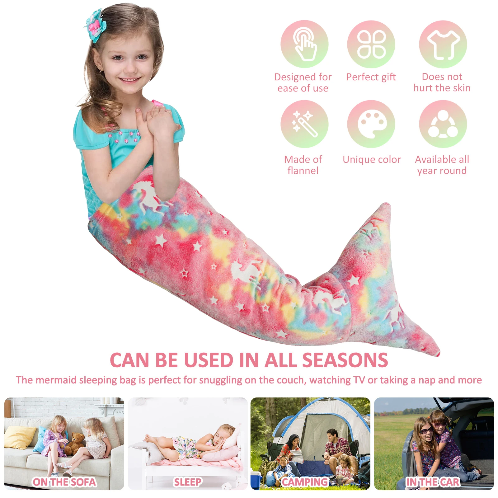 Flanellen zeemeermin slaapzak  - Fleece Sleep Bag recensie en prijs